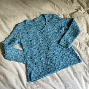 Vintage 70s Baby Blue Knitted Sweater